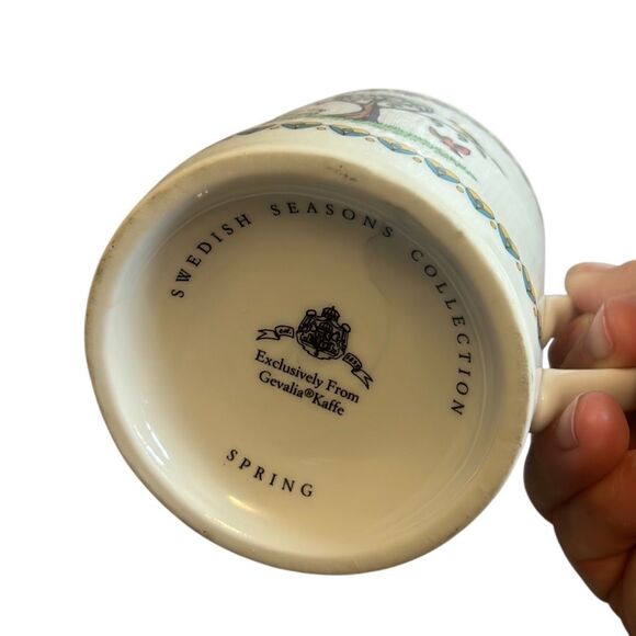 Swedish Seasons Collection Cup Mug by Gevalia Kaffe Spring Heart Tree Sheep - Picture 3 of 4